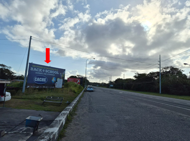 Claude Noel Hwy, Lowlands for Eastbound traffic (same side) 30ft W x 15ft H