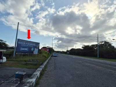 Claude Noel Hwy, Lowlands for Eastbound traffic (same side) 30ft W x 15ft H