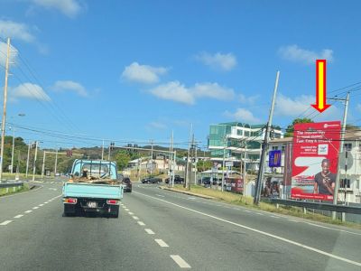 Cor of Wilson Road & Claude Noel Hwy for traffic heading West  20’ W x 30’ H