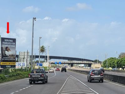 Grand Bazaar– for traffic heading West (same side)  20ft W x 30ft H
