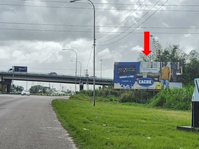 Beetham Highway - just before  Barataria Flyover, for traffic heading East