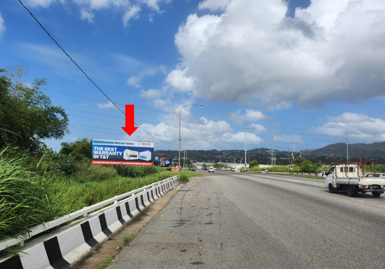 Beetham Highway - just after Barataria Flyover, for traffic heading West (same side)  40ft W x 16ft H