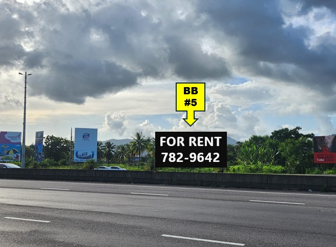Aranguez - BB#5 for traffic heading East or Central  40ft W x 16ft H