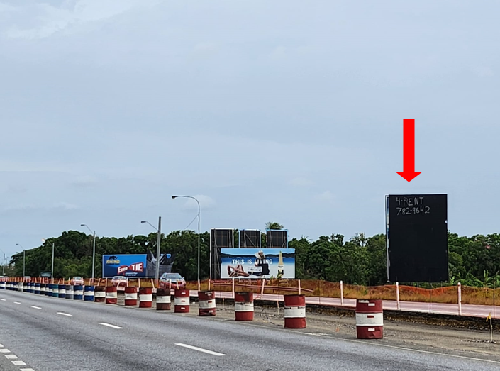 Chaguanas for traffic heading South 20ft W x 30ft H