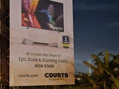 Chaguanas for traffic heading South 30ft H x 20ft W