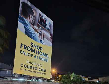 Chaguanas for traffic heading South  30ft H X 20ft W
